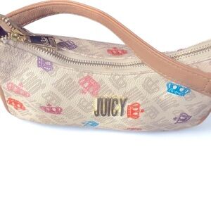 Juicy Couture white/multi-color Crown Print Bag